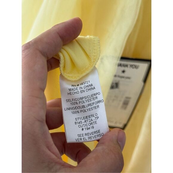 City Studio Junior Gown Size 13 Yellow Off Shoulder Tulle Maxi NEW - Picture 10 of 11